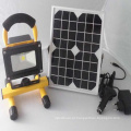 Luz solar portátil do trabalho da inundação do diodo emissor de luz de Rechargeble da ESPIGA 10W do brilho ultra, luz de acampamento recarregável sem corda resistente à água